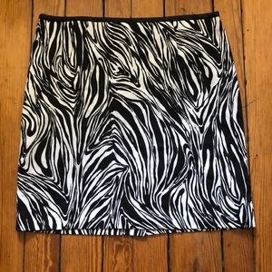 Zebra Print Mini Skirt
